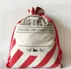 Julpåsar Röd randig säckväska Santa säck Drawstring Bag Canvas Candy Storage Bag Xams Canva Presentväskor Juldekorationer LSK1488