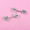 Lettre sexy au coeur au coeur anneau de mamelon en acier inoxydable lingots Bar Bar Body Piercing Bijoux pour les femmes Gift Will and Sandy