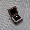 Black Walnut Wood Ring Boxes Valentine's Day Gift Wrap DIY Blank Carving Handmade Jewelry Box Necklace Earrings Storage SN6239