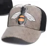 2021 مصمم للرجال قبعات البيسبول امرأة قبعات مركبة العلامة التجارية Tiger Head Head Head Bee Snake Progered Bone Men Women Casquette Sun Hat Gorras Sports Mesh Ball Cap