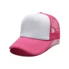 Casquette d'impression de transfert de chaleur thermique bricolage Sublimation chapeau blanc adultes enfants casquettes Colorblock casquette en maille casquette publicitaire LOGO personnalisé Colorful6180251