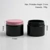 20 x 150g 5oz Black Empty Cosmetic Containers With Aluminium lids Sample Cream Jars Packaging