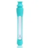 Glass Cigarette Bat One Hitter Pipe Clear Water Bong Oil Burner Pipes With Silicone Case Tube For Smoking Tobacco Hand