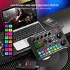 F998 carte son 16 effets sonores mélangeurs de réduction de bruit casque micro commande vocale pour téléphone PC ordinateur DJ musique Studio fête
