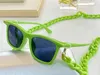 luxe- 0099SA lettre de mode tendance femmes et hommes lunettes de soleil lunettes UV-400 en plaque rectangulaire branches pleine monture avec chaîne et boîte