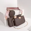 ثلاث قطع حقيبة يد حقائب الكتف Crossbody حقيبة الموضة محفظة الهاتف مزيج Luxurys المصممين النساء محافظ الذرة حامل بطاقة 44832