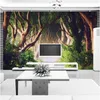 Personalizado Mural 3D belos bosques verde das árvores Paisagem parede criativa Pintura de Fundo Sala Sofa TV Foto Papel Decor