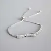 Ruifan Fashion Box Chain Bowknot 100 925 Sterling Silver Bracelet Ladies Cubic Zircon Bracelets Female Womens Jewelry YBR057 Y2003636169
