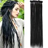 Cheveux synthétiques 20quot Extensions de cheveux Dreadlocks courtes pour hommes noirs Hiphop cheveux synthétiques Reggae couleur pure 1 brins par paquet 9335079