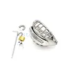 Stainless Steel Male Chastity Belt with Plug Bead Binding Lock for Men #87