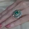 Modne kobiety pierścionki z sześcienną cyrkonią luksusowe pierścionki zaręczynowe mody biżuterii na przyjęcie weselne