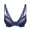 DOBREVA Reggiseno sexy in pizzo con ferretto da donna Reggiseno foderato in rete Bralette Reggiseni push up A B C D DD E Coppa LJ201204