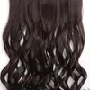 Synthetic Wigs Long Curly Clip In One Piece Hair 5 Clips False Brown Black Pieces For Women WH0533