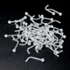 BOG- 1PC Bioplast Flexibel n￤sa l￤ppring labret ￶rh￤nge ￶gonbryns ring mag ring kropp piercing smycken q jllgg