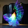 Regenboog Kleur Helaas Hoek Led Wings Volwassen Led Kostuum Circus Led Licht Lichtgevende Kostuums Party Show Isis Wings Dancewear