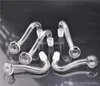 pyrex oljebrännarrör i glas med 10 mm hane klar skarv mini tjockt rör bubblare för vattenbong
