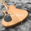 Custom Natural OM 6 strings butter-flying Bass Guitar Factory Ash wood Electric Bass with Active pickup Customized guitar bass job is ok