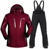 Vestes de ski Combinaison de ski d'hiver Hommes Coupe-vent imperméable Épaissir Vêtements de neige chauds Ensembles Veste et costumes de snowboard1