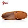 YRZL Loafers Men Design Suede Genuine Leather Slip on Comfy Green Driving for 220124