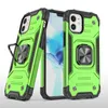 Custodie per cellulari con staffa magnetica invisibile Cover Custodia anti-caduta con fibbia ad anello in metallo per iPhone 13 12 11 Pro Max Xr X Xs 8 7 6S Plus Samsung S20 S21