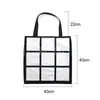 Sublimatie Wit Lege DIY 9 Raster Tas Single-Sided Heat Transfer Shopping Bag DB422