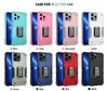 Hybrid Armor Phone Cases voor iPhone 13 Pro Max 12 Mini 11 XS XR 7 8 Plus Magnetische Ring Houder Schokbestendig Armor Kickstand Cover D1