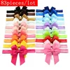 Clearance Aktivitet Baby Headband Elastic Hair Bands for Girls Topes Turban Bows Bowknot Headband Skicka slumpmässigt Hårtillbehör LJ201226