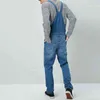 Nya mode män jeans overalls high street rakt denim jumpsuits hip hop män last bib byxor cowboy man jean dungarees g0104