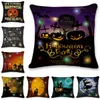 Halloween LED Light Poszewka 45 * 45 CM Digital Drukowane LED Luminous Pillow Covers Home Hotel Sofa Rzuć poduszkę Case Kka1830