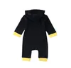 0-24M新生児タツツのドレス男の子の冬のフード付きローマンジャンプスーツ暖かい綿の服衣装全体の子供たち