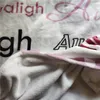 毛布のためのスワードリング新生児の名前パーソナライズされたコーラルフリース寝具ベッドベッドベビーベッド毛布の赤ちゃんギフトLJ201014