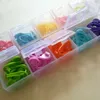 DIY Craft Tools Colorful Plastic Safety Pin Crochet Knitting Sweater knitting Round and Square Shape Box Packing