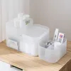 Plastik Buzlu Şeffaf Saklama Kutusu Toptan Yaratıcı Ev Ürünleri Kozmetik Ayna Kozmetik Saklama Kutusu Set Büyük Kutu