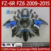 Kit de carroçaria para Yamaha FZ6 FZ 6R 6N 6 RN 600 FZ-6R FZ600 FZ6R 09 10 11 12 13 14 15 Bodys 103NO.95 FZ6N Blue Black 2009 2010 2012 2013 2014 2015 FZ-6N 09-15 OEM Feeding