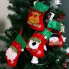 Nieuwste Kerst Ornamenten 2021 Groothandel Geborduurde Leuke Sokken Santa Claus Patroon Christma voor Party Ornament