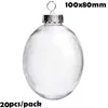 Promoção - 20 peças x DIY Tintable / Shatterproof decoração de Natal ornamento 100mm janela de plástico abertura de abertura / bola 201130