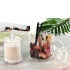 2pcs Boîte de rangement acrylique Cosmétique Organisateur Accessoires de salle de bains Coton Tendeur de bain Salle de bain Salle de rangement Réservoir en plastique transparent LJ200812