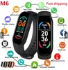 M6 Smart Bracelet Watch Men Fitness Wristband Women Sports Tracker Smartwatch Play Music Band For Adriod IOS1537207