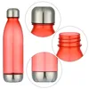 Water Bottle 750ml Transparent Coke Shape Sports Leakproof Drinking With Casual Stainless Steel Outdoor Clear BPA Free