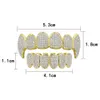 Hip Hop Jewelry Mens Grills 18K Gold Plated All Iced Out Diamond Grillz Teeth Bling Shiny Rock Punk Rapper6913747