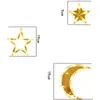 Led Stars Moon Curtain Lights Starry Bedroom Living Room Decoration Lamp Romantic Creative Lights String 201203