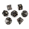 Doğal Obsidyen Gevşek Taşlar Kazıma Zindanları ve Ejderhalar Oyunu Numarası-Zar Özelleştirilmiş Taş Rol Oynamak Oyun Polyhedron Taşlar Zar Set Süsleme Toptan