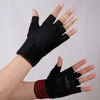 Half Finger Gym Fitness Gloves with Wrist Wrap Support for Women Men Crossfit Workout Power Weight Lifting Equipment Q0108