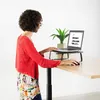 Black Wood 15 Inch Brede desktopstandaard, ergonomische monitor Riser and Desk Tabletop Organizer (stand-v000DS)