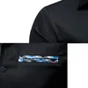 Mäns Casual T Shirts Parklees 2022 Höst Plaid Patchwork Button Up Svart Skjorta Män Slim Långärmad Klänning Formell För Kontorskemise Homme
