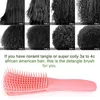 Brosse démêlante pour cheveux naturels, brosse démêlante pour cheveux afro américains 3a à 4c crépus ondulés, bouclés, crépus, démêler facilement humide/sec