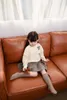 키즈 벨벳 활 양말 스페인어 가을과 겨울 단색 니트 아기 소녀 소년 어린이 중간 튜브 양말