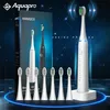 Electric Sonic Toothbrush Octopus Brush USB Ultrasonic Oral Care es 8 Heads Adult Waterproof 220224