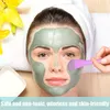 Pennello per maschera facciale in silicone Pennello applicatore per lozione crema per maschera di fango facciale a doppia estremità Pennello per pulizia viso in silicone morbido 2 in 1 Strumento di bellezza