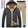 الشتاء الرجال مجموعة خروف الكشمير هوديي بانت سميكة الدافئة الرياضية المسار الدعاوى الذكور sweatsuit للرجل رياضية XS-4XL 201204